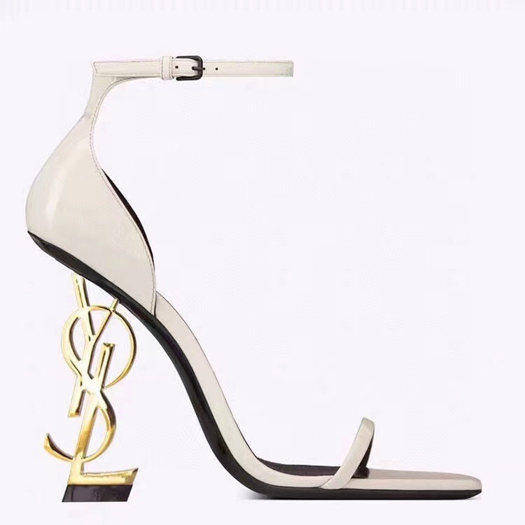 Patent leather white gold heel (8cm)