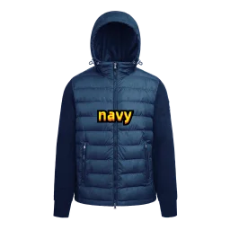 thumbnail for #PRO002 Down Hooded Wool Cardigan 连帽针织羽绒（鸭绒0120）