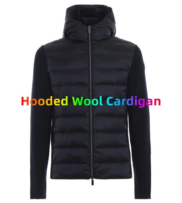 PRO002 Down Hooded Wool Cardigan 连帽针织羽绒鸭绒