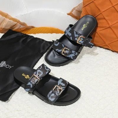 Tory Burch Slippers Double T Logo Flat Slide — Black