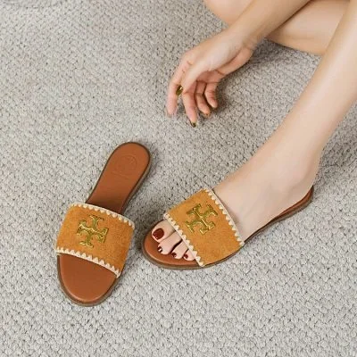 Tory Burch Slippers Double T Logo Flat Slide product detail image 18