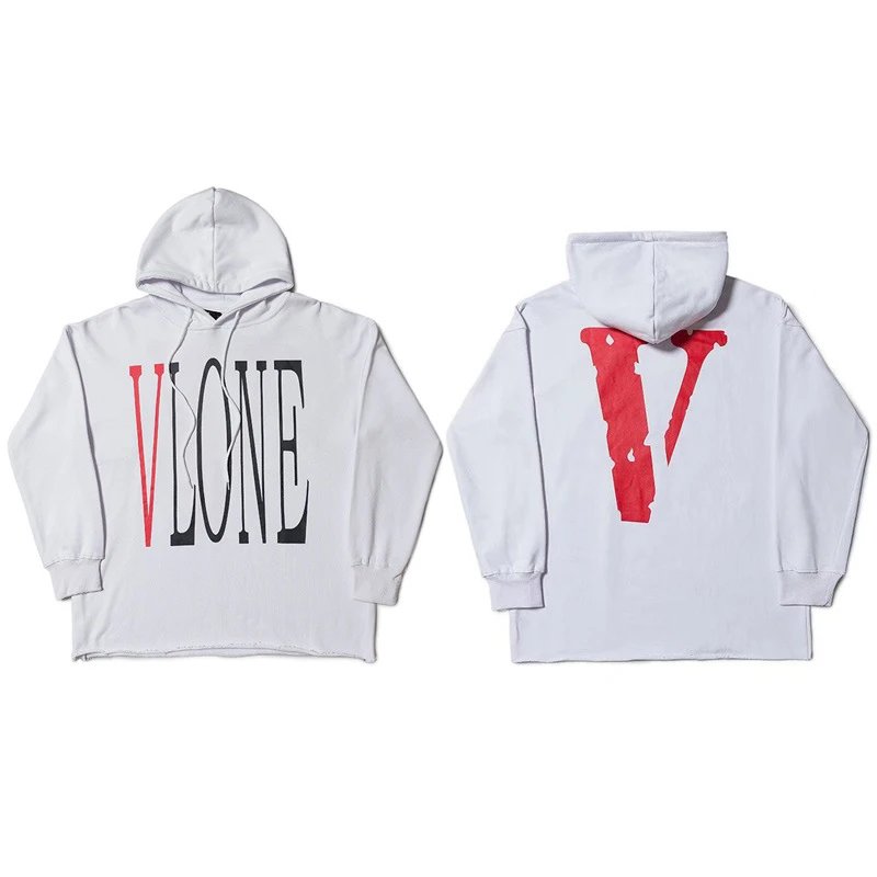 V letter white red