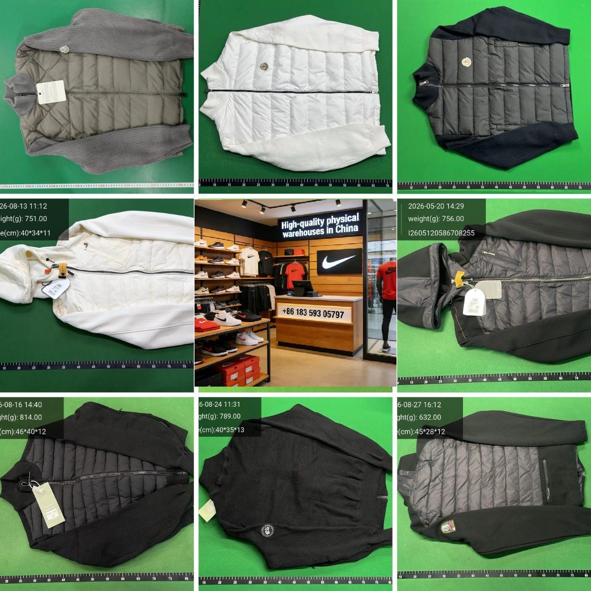 [C1] New Style M Brand Knit Splice Casual Down Jacket Slim Fit Versatile Hooded White Duck Down Couple Coat WS+86 152 5057 8954