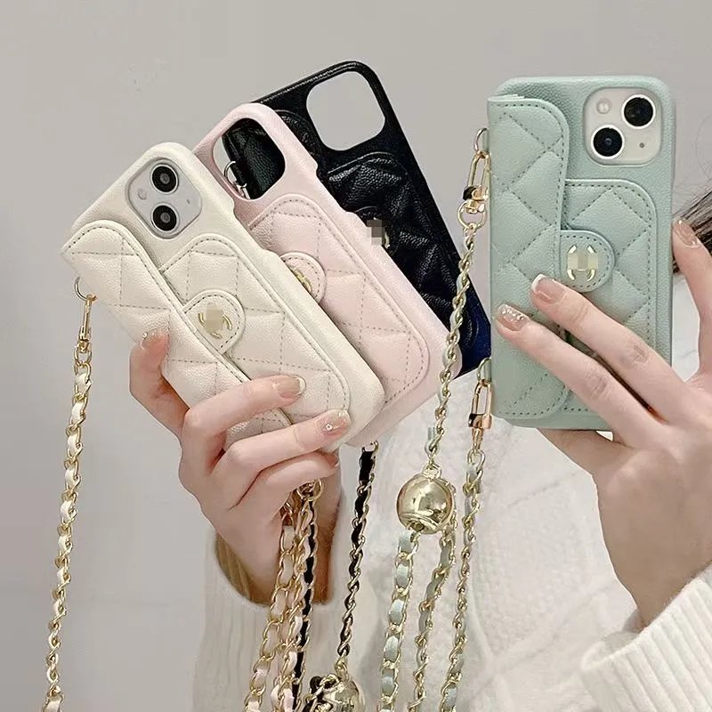 Chanel Quilted Leather iPhone Case with Chain Strap