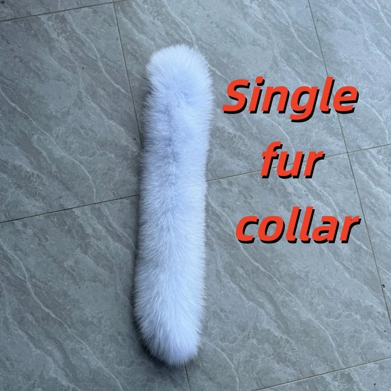 Black single fur colla（White fur）
