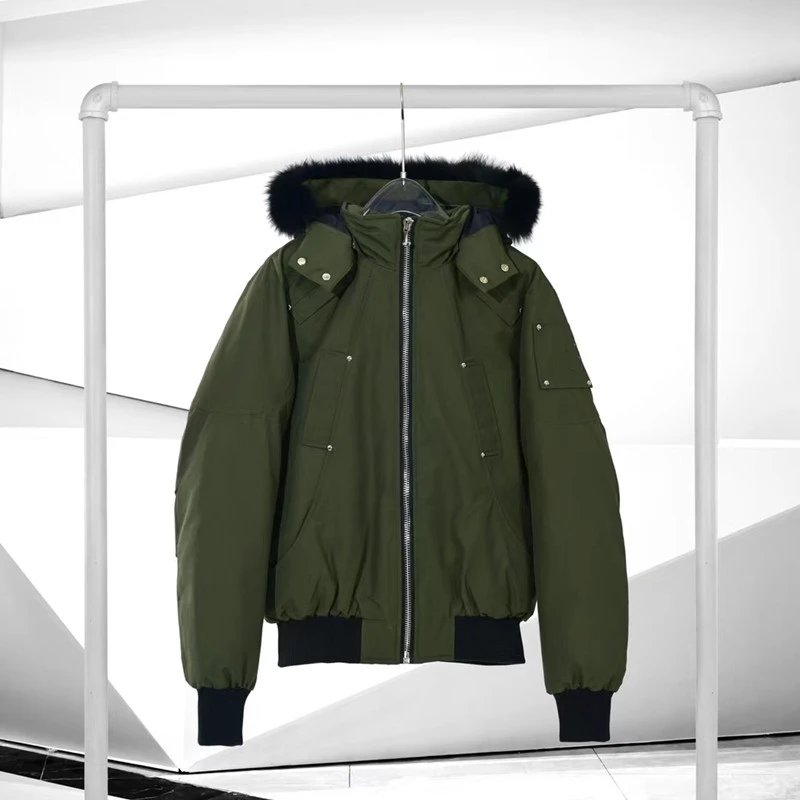 Military Green Black Fur