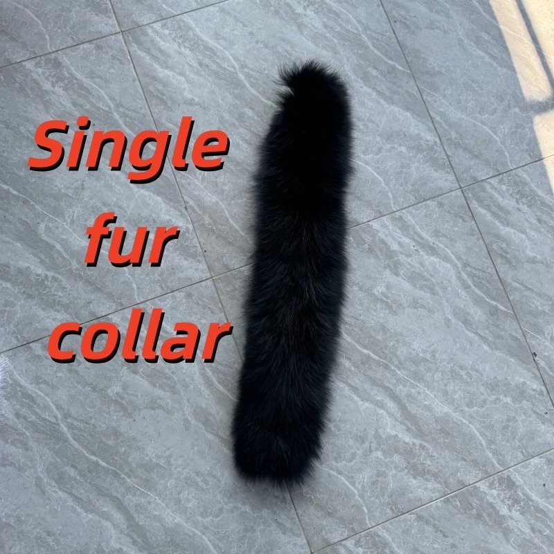 Black single fur colla（Black fur）