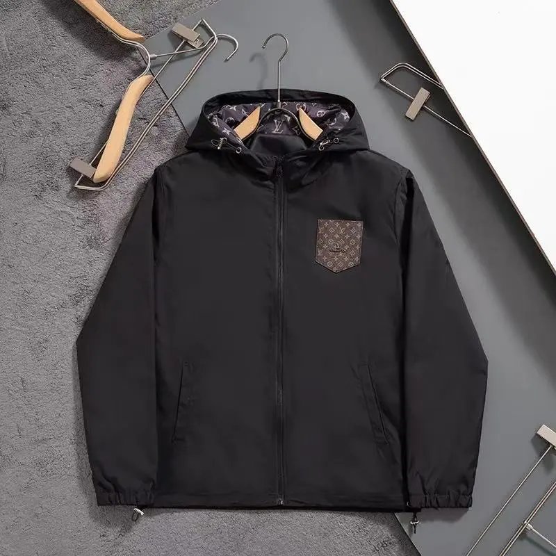 Louis Vuitton Jackets Hooded zip-up patterned jacket — 7