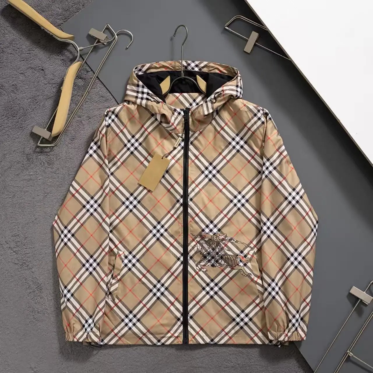 Louis Vuitton Jackets Hooded zip-up patterned jacket — 1