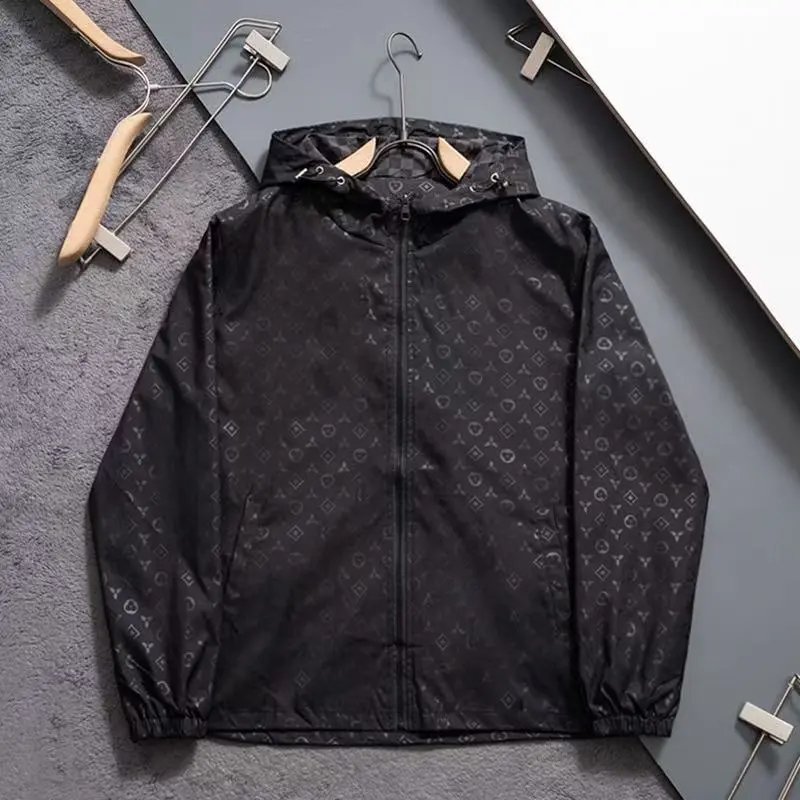 Louis Vuitton Jackets Hooded zip-up patterned jacket — 21