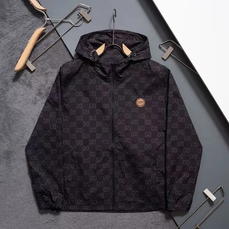 Louis Vuitton Jackets Hooded zip-up patterned jacket — 28
