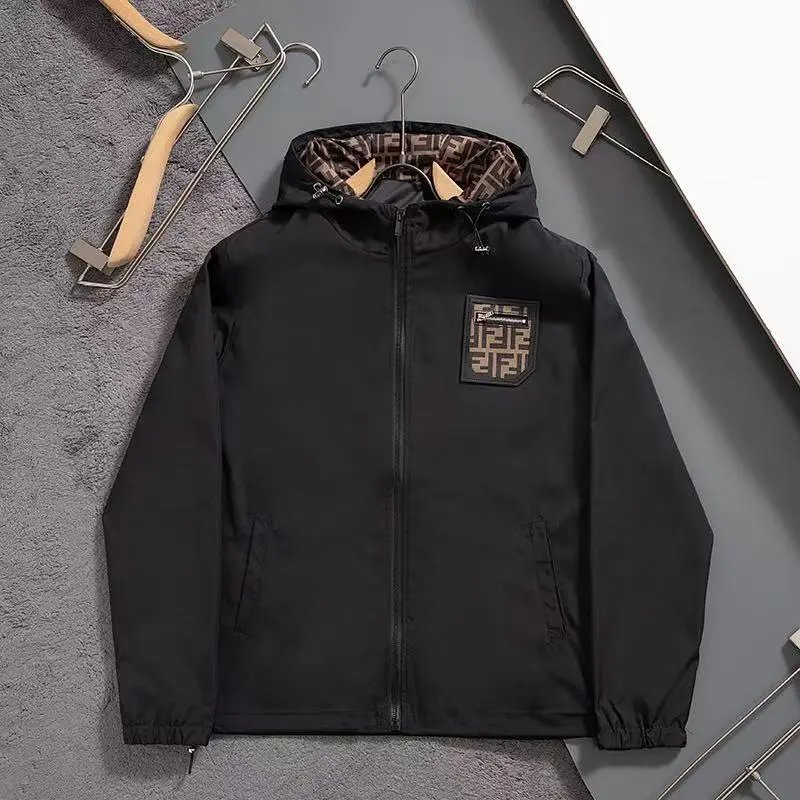 Louis Vuitton Jackets Hooded zip-up patterned jacket — 6