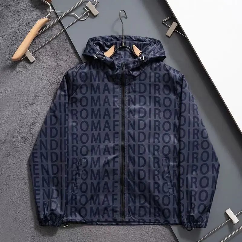 Louis Vuitton Jackets Hooded zip-up patterned jacket — 15
