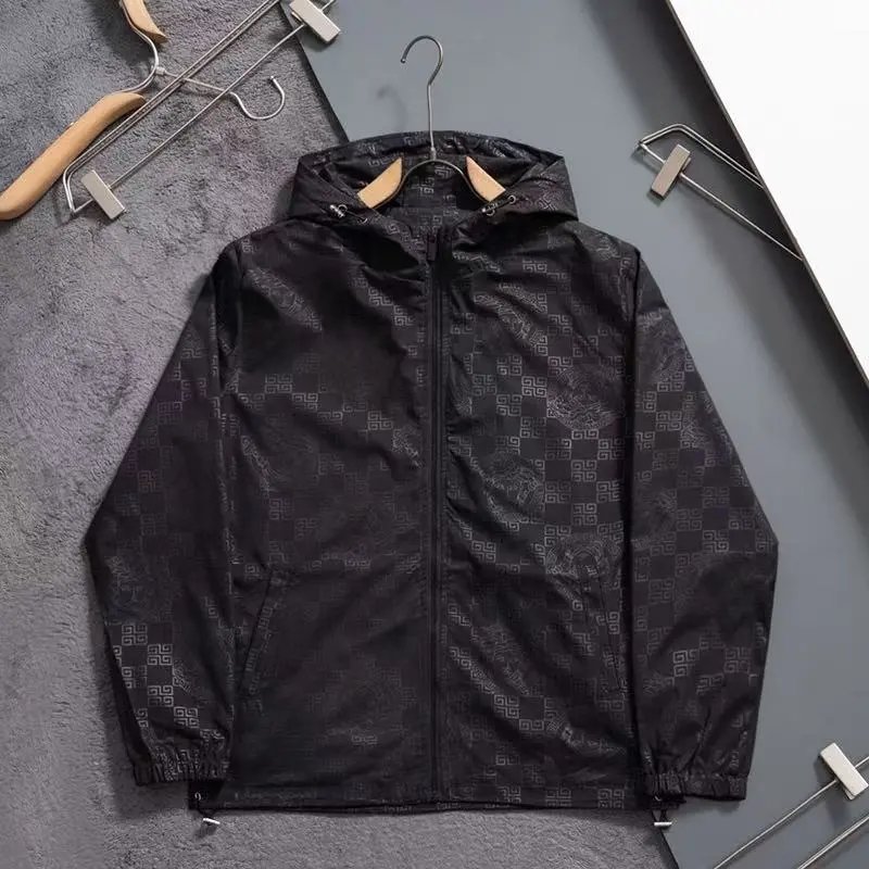 Louis Vuitton Jackets Hooded zip-up patterned jacket — 19