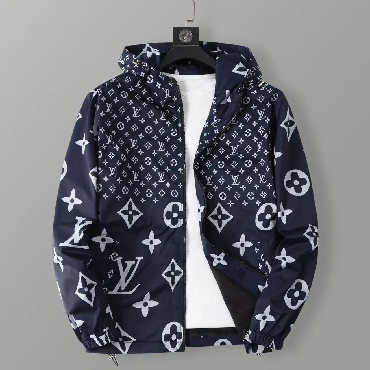 Louis Vuitton Jackets Hooded zip-up patterned jacket image 5