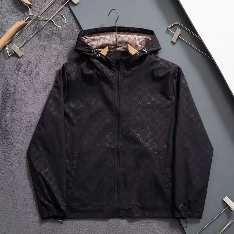 Louis Vuitton Jackets Hooded zip-up patterned jacket — 24