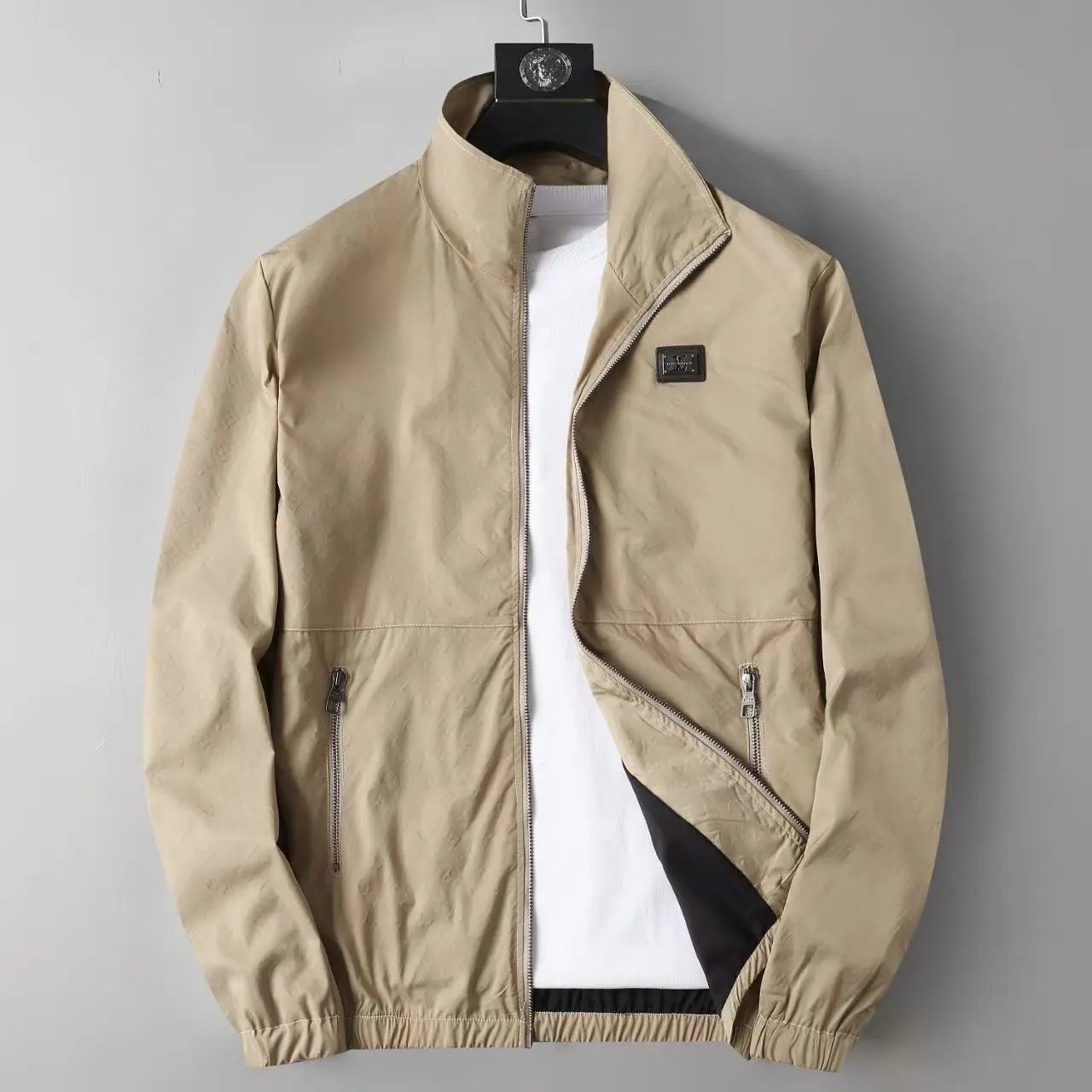 Louis Vuitton Jackets Hooded zip-up patterned jacket — 40