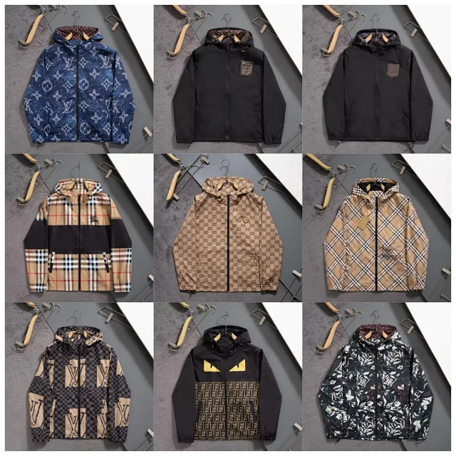 Louis Vuitton Jackets Hooded zip-up patterned jacket product detail image 1