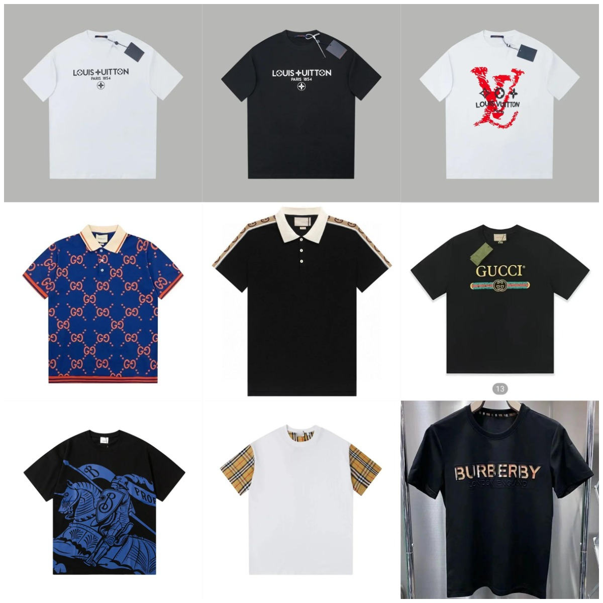 Collection of simple and fashionable summer T-shirts