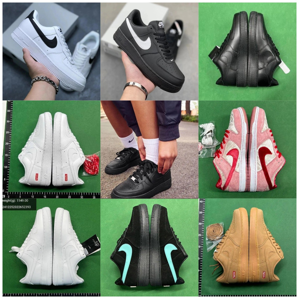 Nike Air Force 1 White Black P