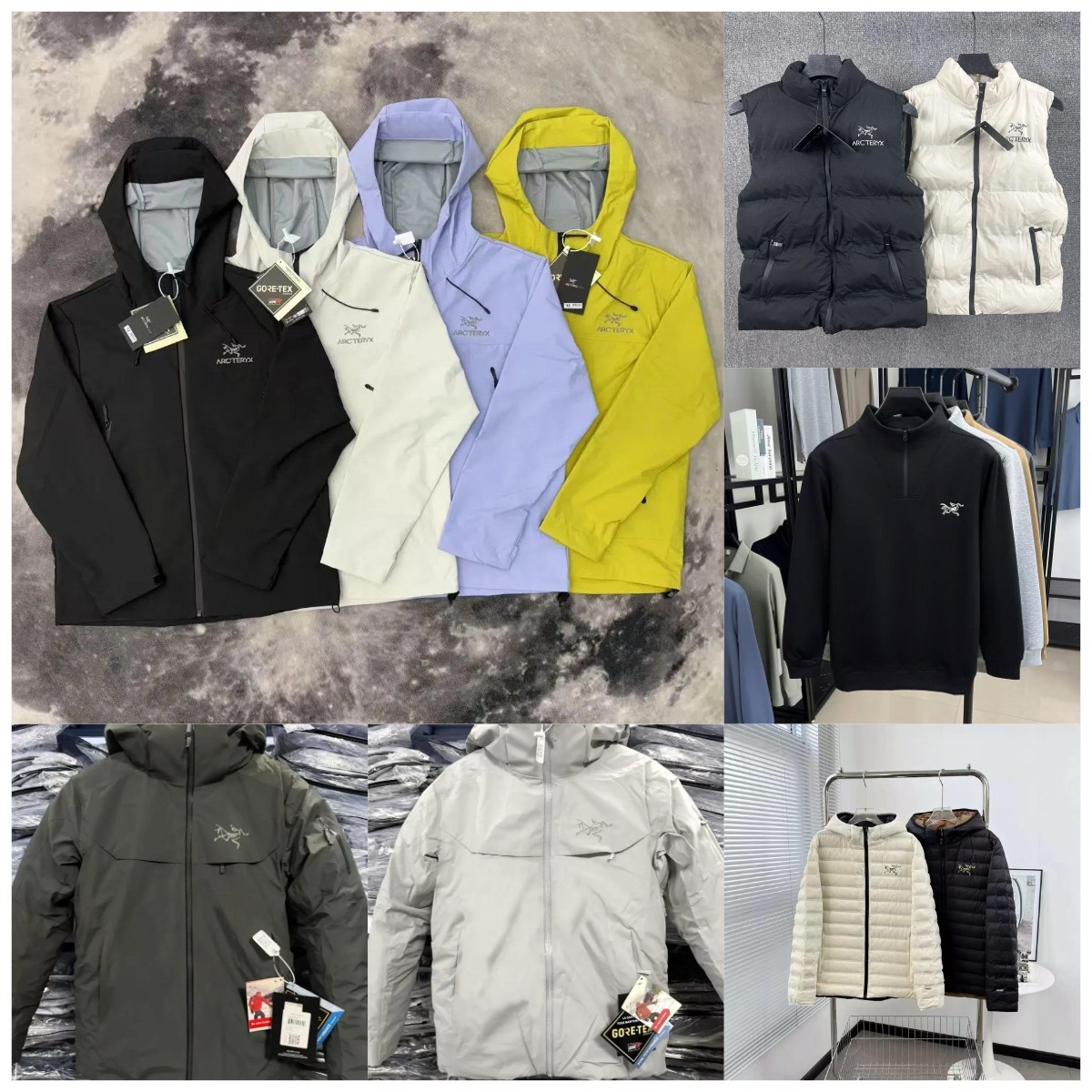 Collection of thickened winter cotton coats