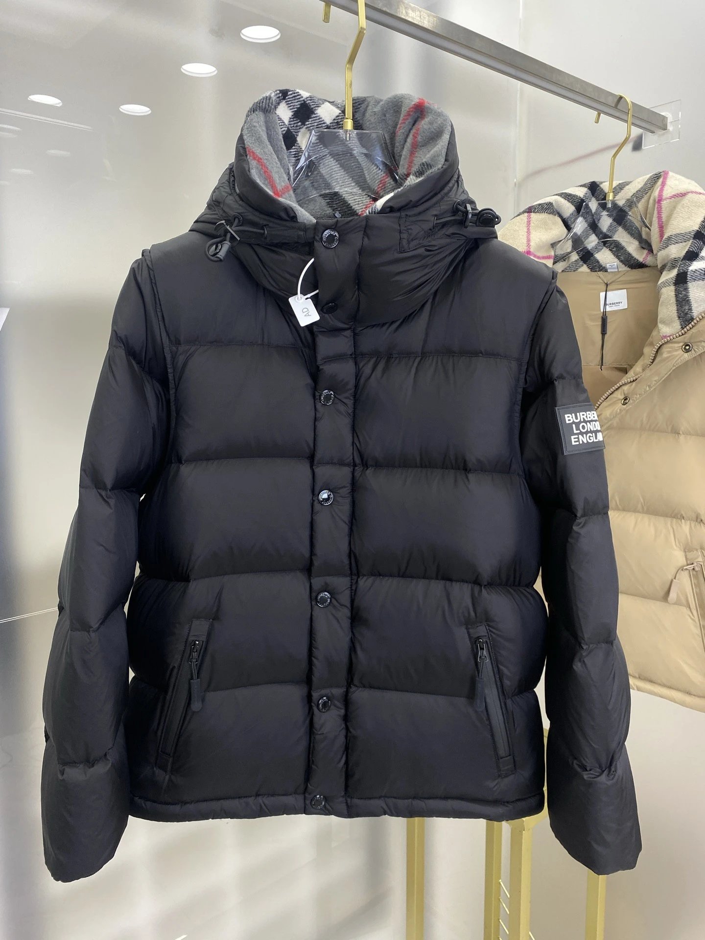B Home Detachable Down Jacket Black