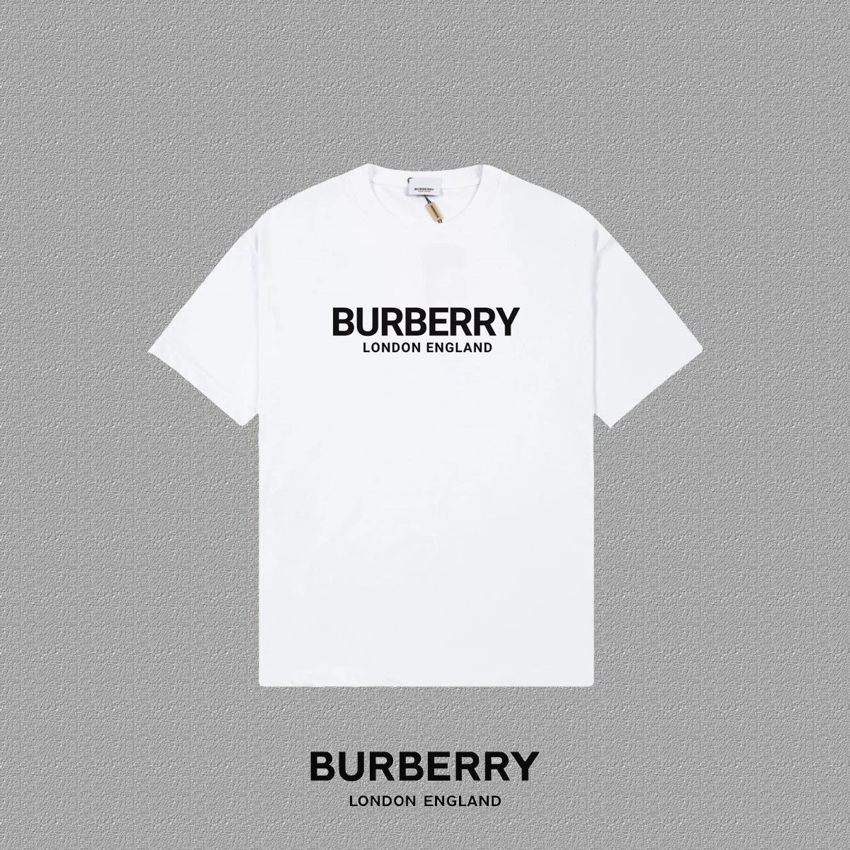 White T-shirt with black letters