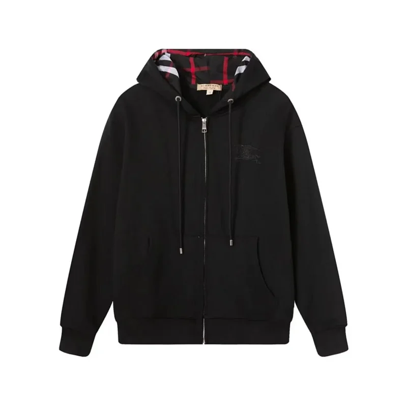 B embroidery hooded black