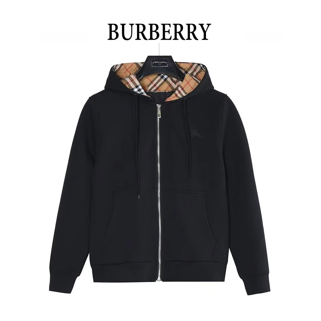 B embroidery hooded khaki color