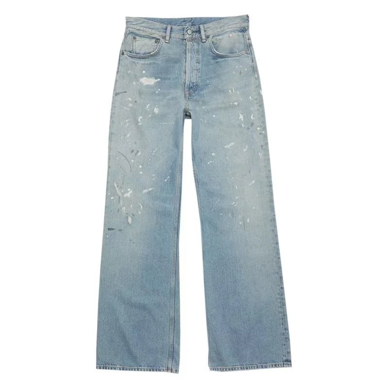 Acne Studios Jeans Wide-Leg Paint-Splatter — 1