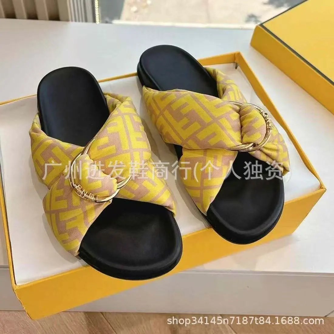 Loewe Slippers Anagram Woven Slide — 36