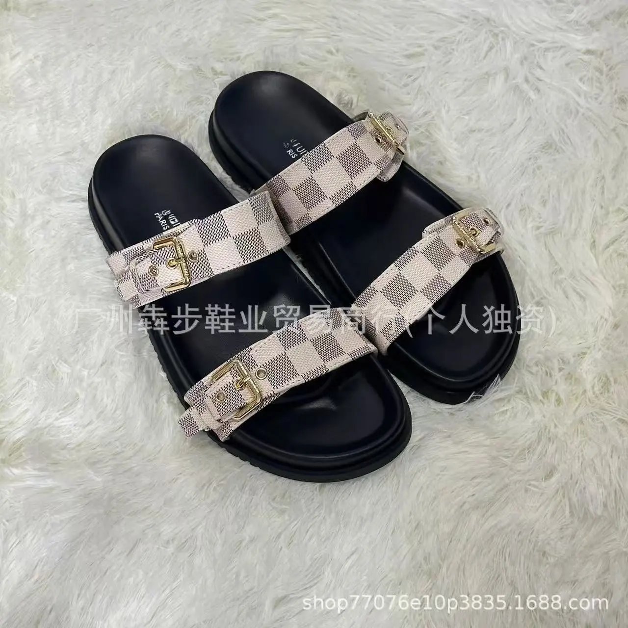 Dior Sandals Logo Strap Flat Slide — 9