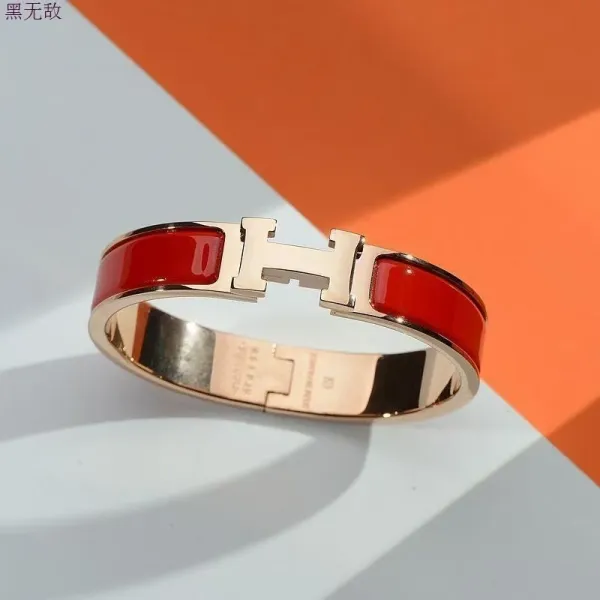 Hermès Clic H Bracelet Black Ceramic and Stainless Steel Bracelet - 15