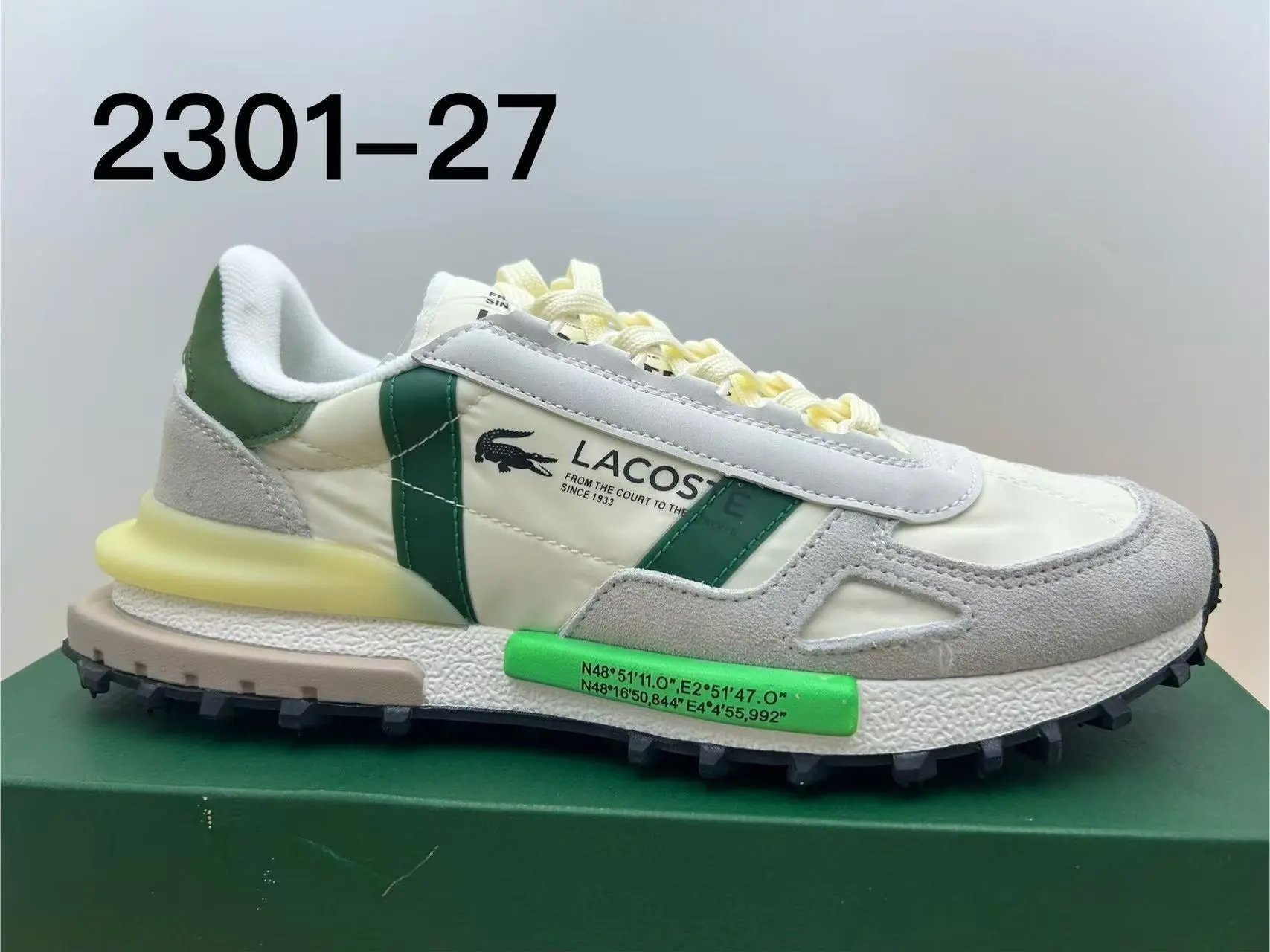 Lacoste Sneakers Low-top lace-up with crocodile side patch — 27