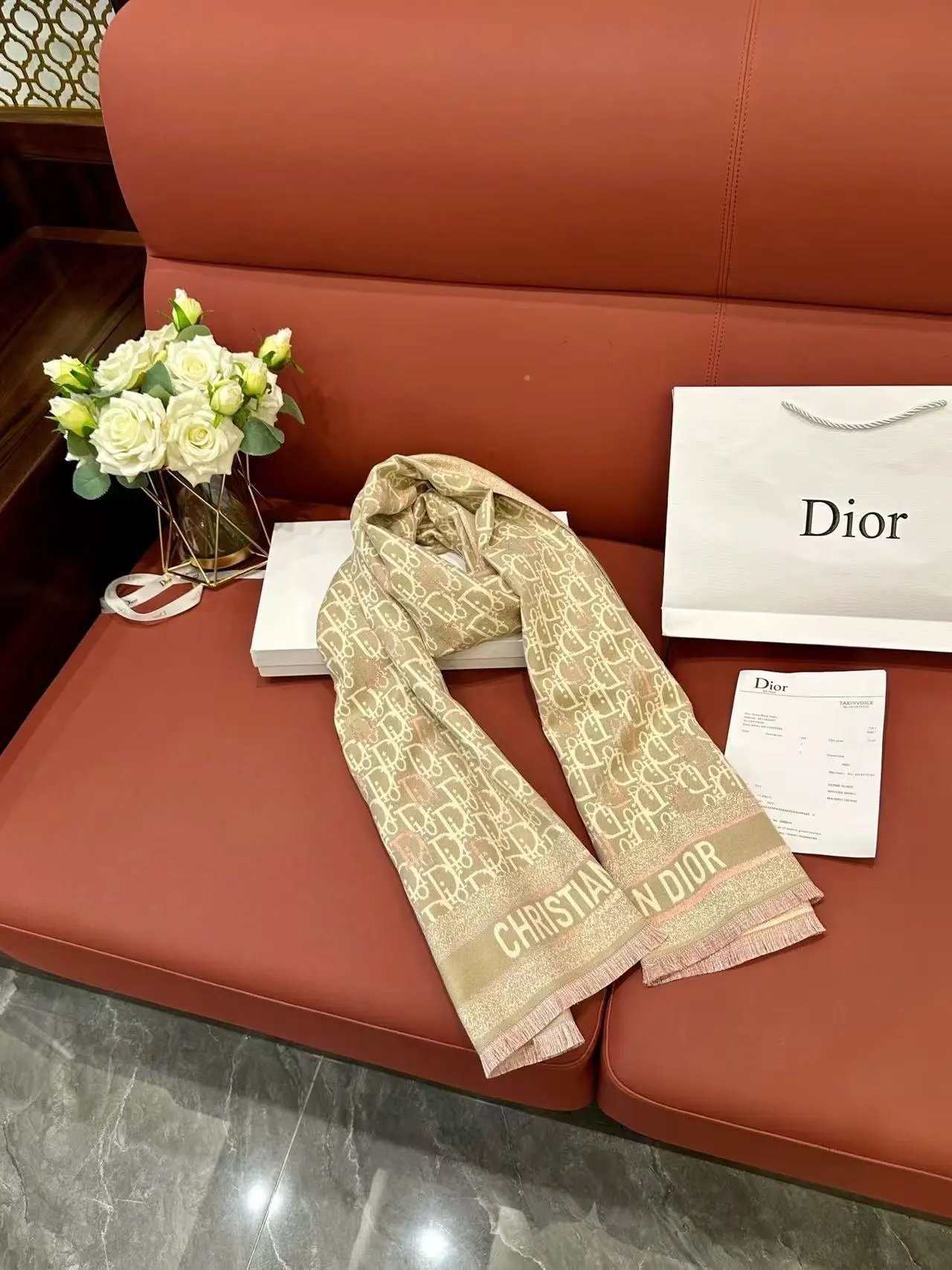 Acne Studios Scarves Plaid fringed scarf image 8