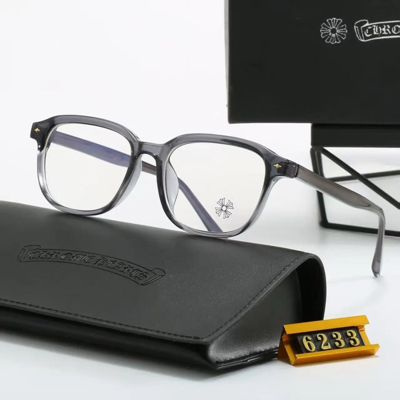 Chrome Hearts Eyewear Rectangular Blue-Light Glasses with Cross Motif Temples product image
