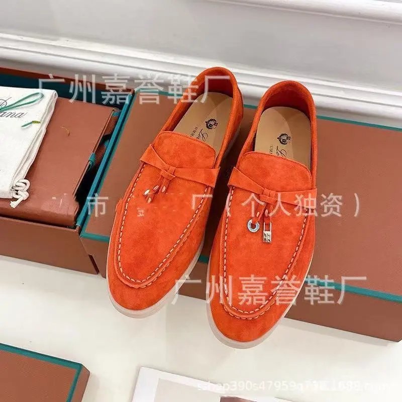 Loro Piana Leather Shoes Summer Walk Suede Loafers image 10