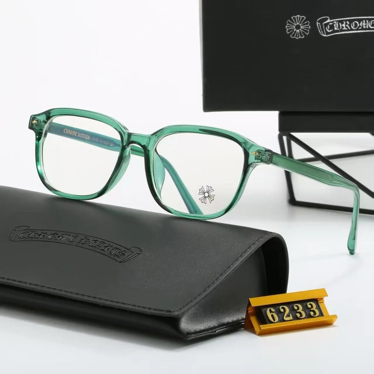 Chrome Hearts Eyewear Rectangular Blue-Light Glasses with Cross Motif Temples product image