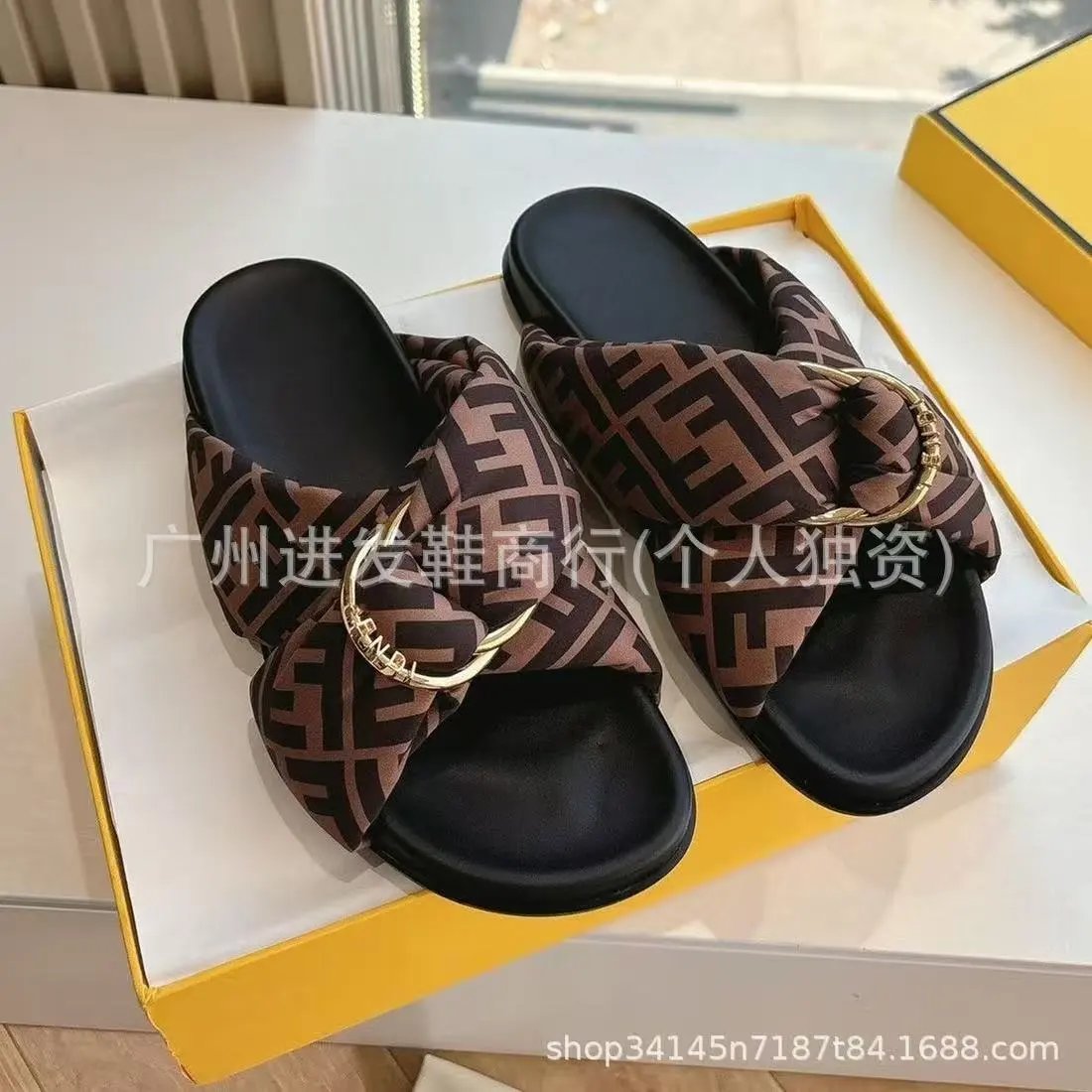 Loewe Slippers Anagram Woven Slide — 33