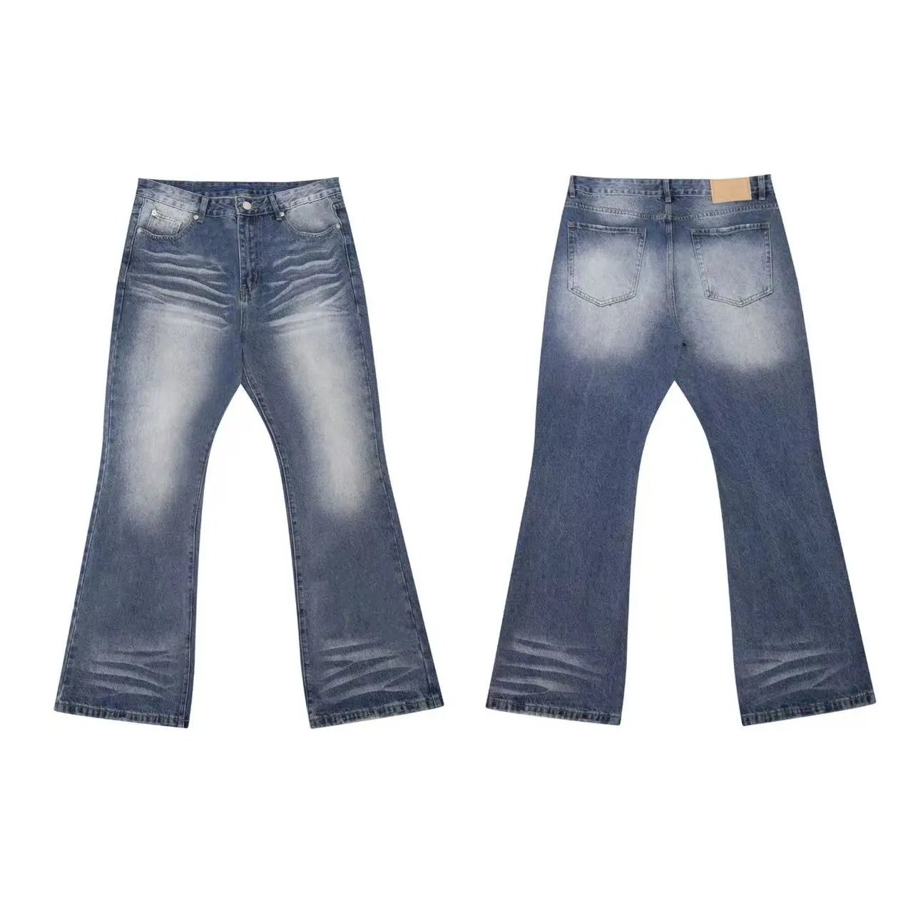 Acne Studios Jeans Wide-Leg Paint-Splatter — 8