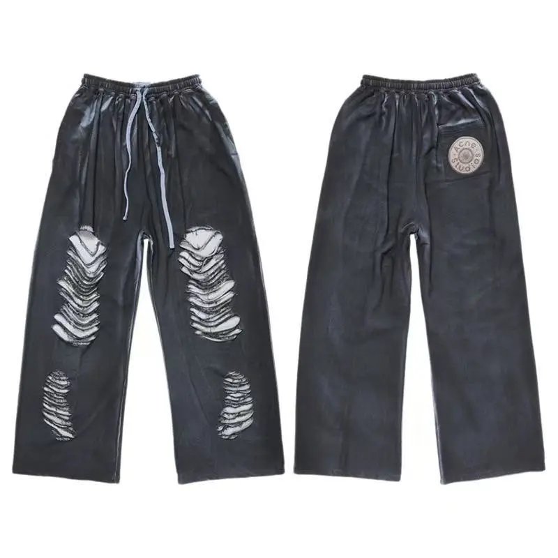 Acne Studios Jeans Wide-Leg Paint-Splatter — 6