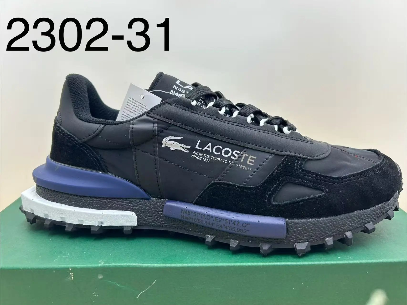 Lacoste Sneakers Low-top lace-up with crocodile side patch — 15