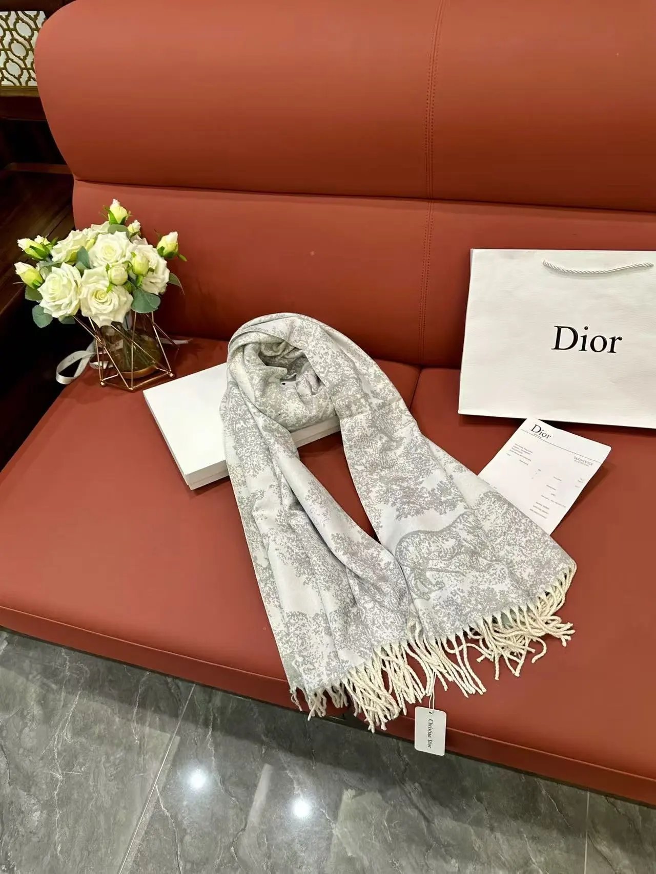 Acne Studios Scarves Plaid fringed scarf image 7