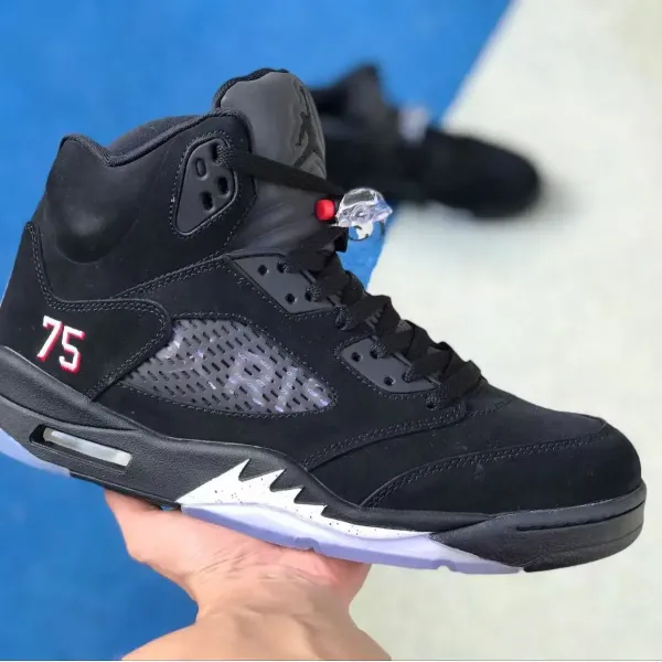 Air Jordan 5 Retro '75 Black Sneakers - 1