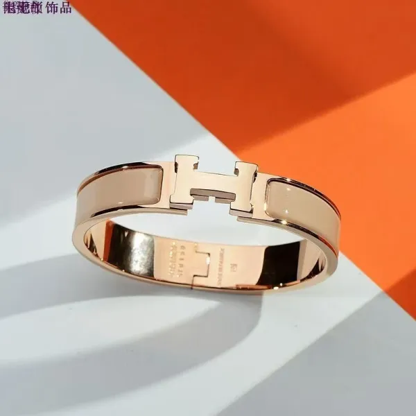 Hermès Clic H Bracelet Black Ceramic and Stainless Steel Bracelet - 9