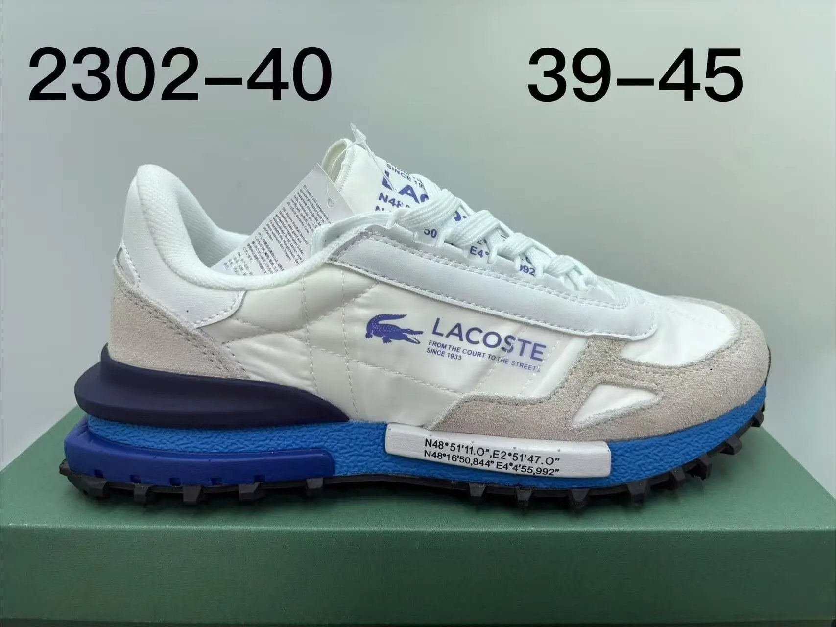Lacoste Sneakers Low-top lace-up with crocodile side patch — 9