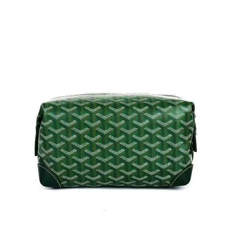 Goyard Travel Bags Goyardine Monogram Zip Cosmetic Pouch with Wrist Strap — 19 (25*12*12cm)
