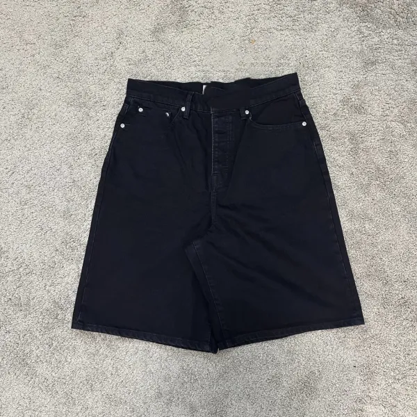 Design Light Wash Denim Shorts - 5