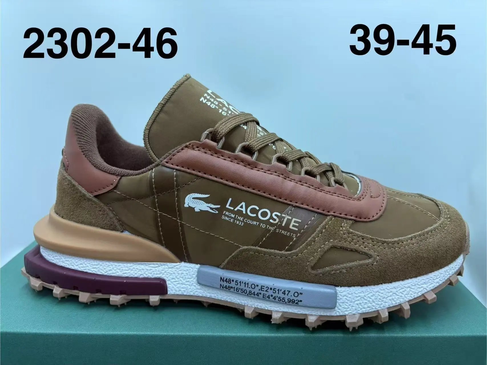 Lacoste Sneakers Low-top lace-up with crocodile side patch — 31