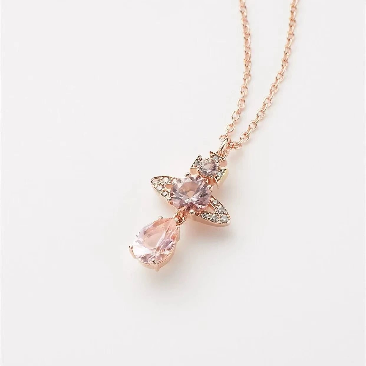 Vivienne Westwood Jewelry Crystal Orb Safety Pin Necklace — 3